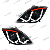 چراغ جلو اسپرت تیبا 1 و 2 طرح لامبورگینی سفید