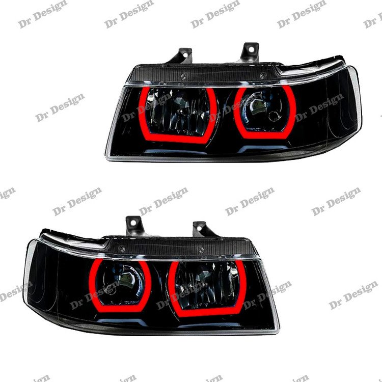 چراغ جلو اسپرت سمند طرح یو قرمز