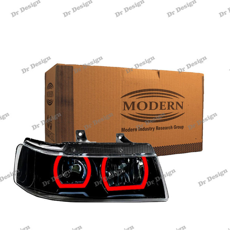 چراغ جلو اسپرت سمند مدرن طرح یو قرمز