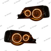 چراغ جلو اسپرت پراید 111 و 132 مدل نعون انبه ای داخل مشکی