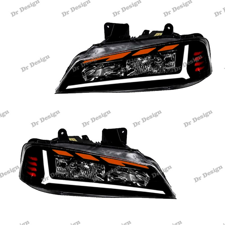 چراغ جلو اسپرت پارس طرح آئودی سفید انبه ای