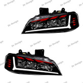چراغ جلو اسپرت پارس طرح آئودی سفید قرمز