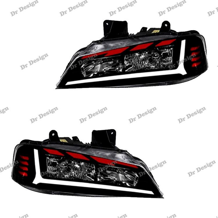 چراغ جلو اسپرت پارس طرح آئودی سفید قرمز
