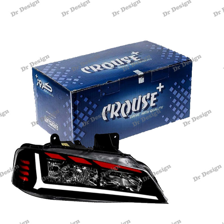 چراغ جلو اسپرت پارس کروز طرح آئودی سفید قرمز