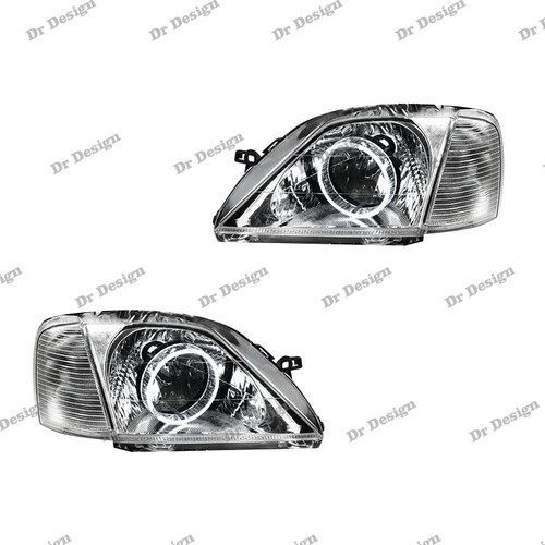 چراغ جلو اسپرت ال 90 مدل حلقه سه بعدی سفید