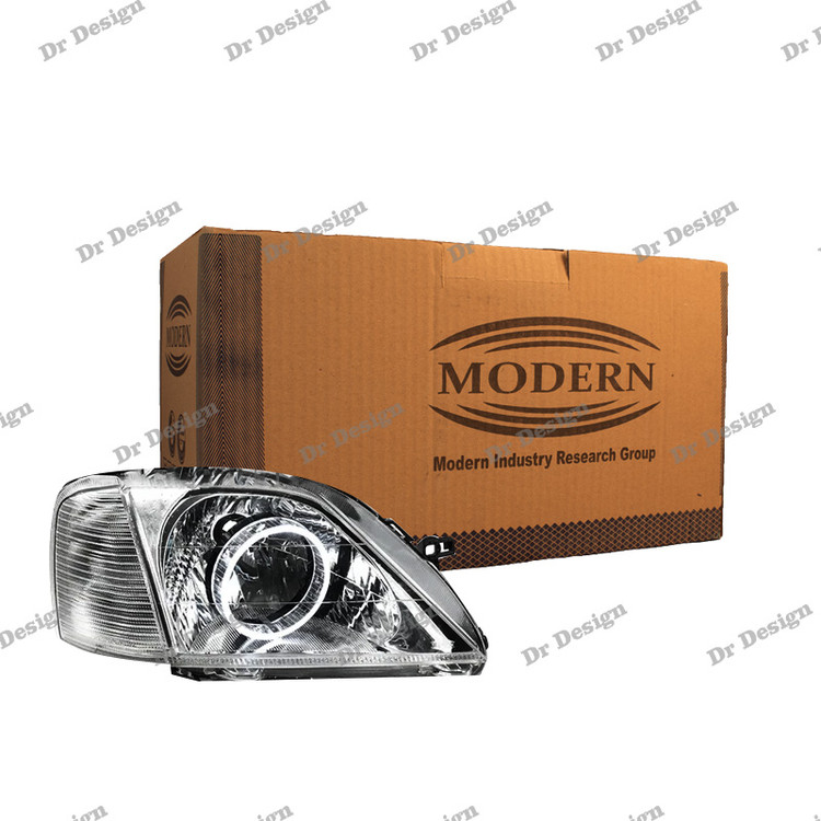 چراغ جلو اسپرت ال 90 مدرن مدل حلقه سه بعدی سفید