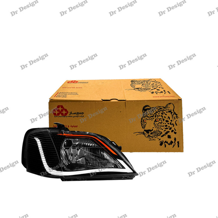 چراغ جلو اسپرت ال 90 جمع ساز طرح آکورد سفید نارنجی