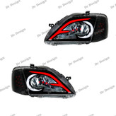 چراغ جلو اسپرت ال 90 طرح اف سفید قرمز