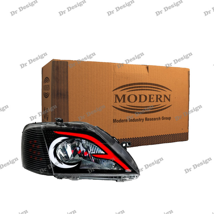 چراغ جلو اسپرت ال 90 مدرن طرح اف سفید قرمز