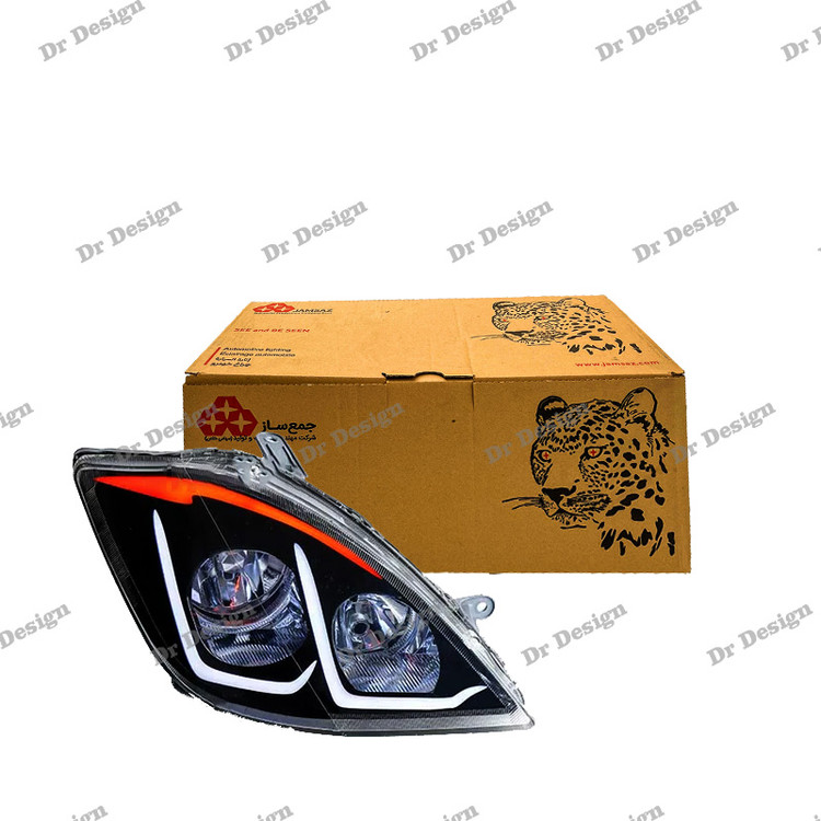 چراغ جلو اسپرت تیبا 1 و 2 جمع ساز طرح بی ام و سفید