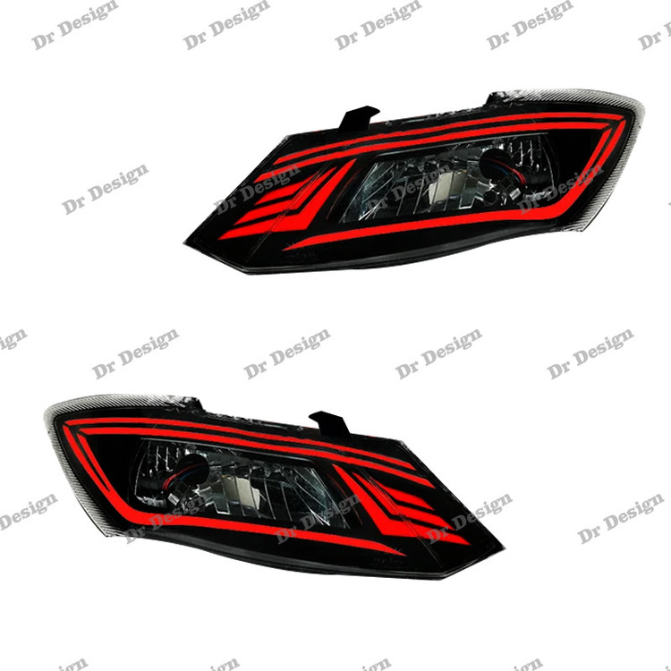 چراغ جلو اسپرت ساینا و کوییک طرح دوج قرمز