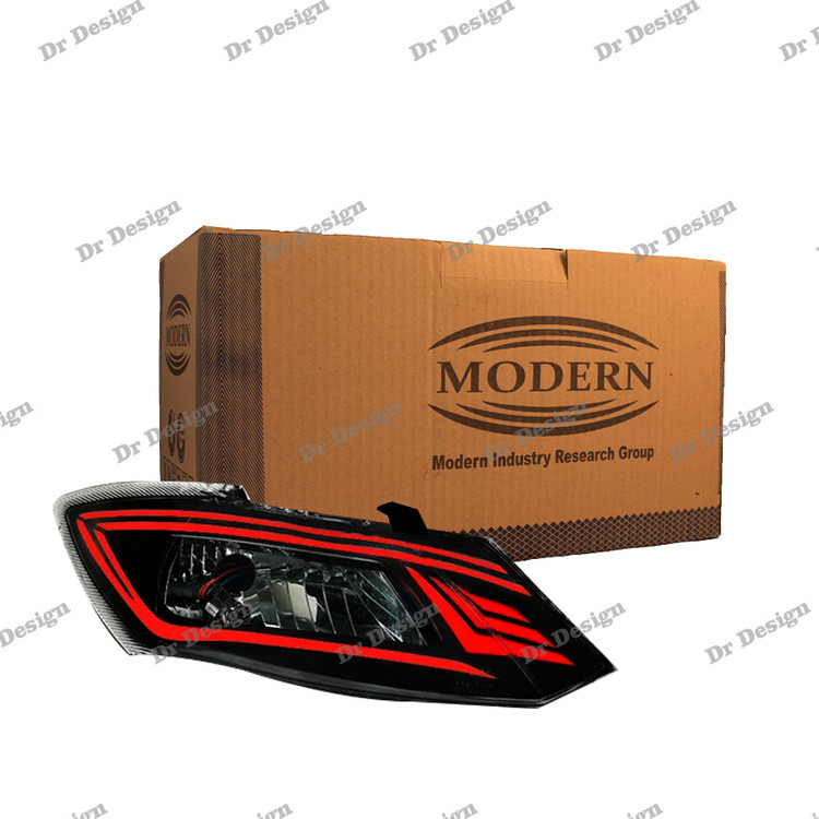 چراغ جلو اسپرت ساینا و کوییک مدرن طرح دوج قرمز