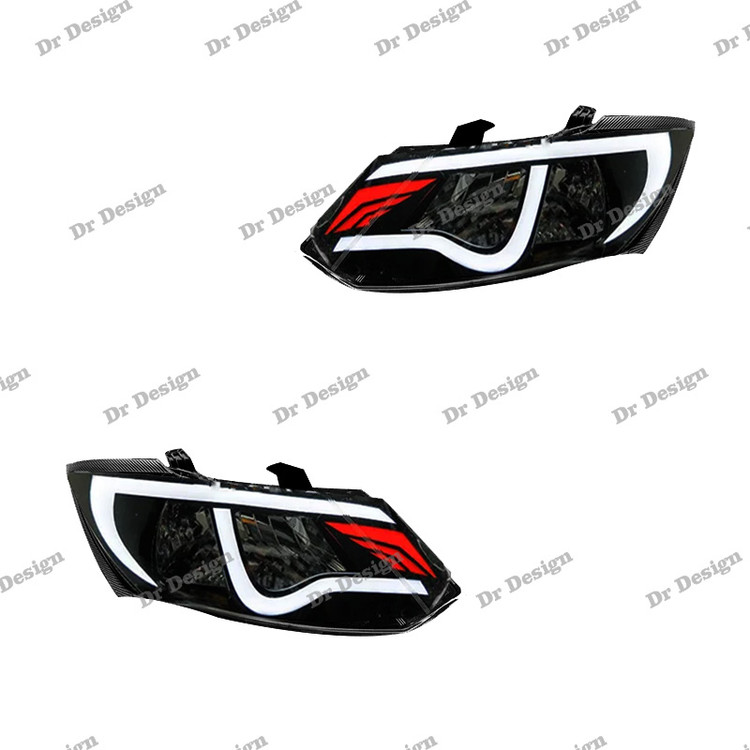 چراغ جلو اسپرت ساینا و کوییک طرح رم سفید