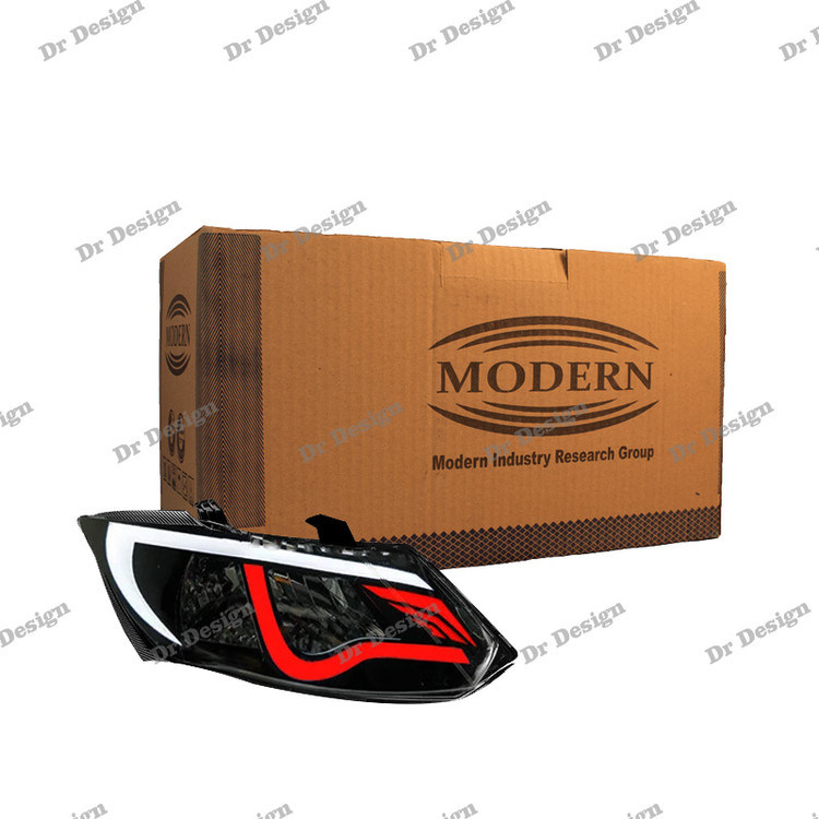 چراغ جلو اسپرت ساینا و کوییک مدرن طرح رم سفید قرمز