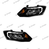 چراغ جلو اسپرت ساینا و کوییک طرح آئودی سفید