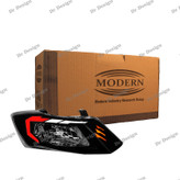 چراغ جلو اسپرت ساینا و کوییک مدرن طرح آئودی سفید قرمز