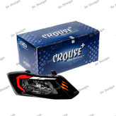 چراغ جلو اسپرت ساینا و کوییک کروز طرح آئودی سفید قرمز