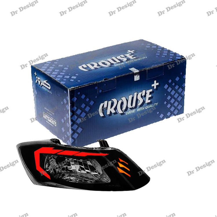 چراغ جلو اسپرت ساینا و کوییک کروز طرح آئودی قرمز