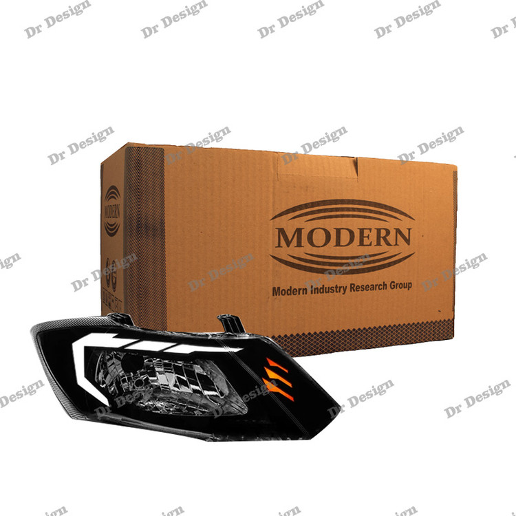 چراغ جلو اسپرت ساینا و کوییک مدرن طرح آئودی سفید