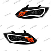 چراغ جلو اسپرت ساینا و کوییک طرح کامارو سفید