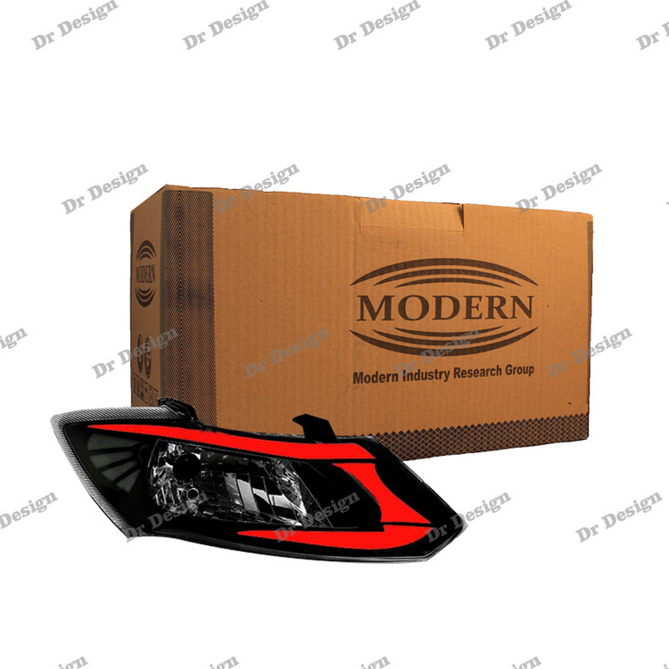 چراغ جلو اسپرت ساینا و کوییک مدرن طرح ورس قرمز