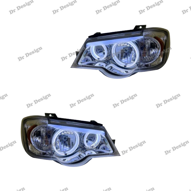 چراغ جلو اسپرت پراید 111 و 132 طرح انگری سفید