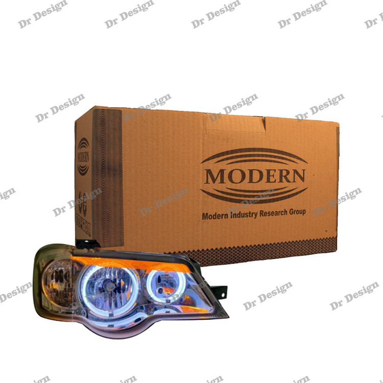 چراغ جلو اسپرت پراید 111 و 132 مدرن طرح انگری سفید انبه ای