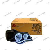 چراغ جلو اسپرت پراید 111 و 132 جمع ساز حلقه سه بعدی سفید داخل مشکی