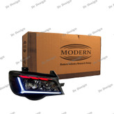 چراغ جلو اسپرت پراید 111 و 132 مدرن طرح آئودی سفید قرمز