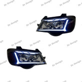 چراغ جلو اسپرت پراید 111 و 132 طرح آئودی سفید