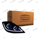 چراغ جلو اسپرت تیبا 1 و 2 مدرن طرح جگوار سفید داخل مشکی