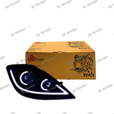 چراغ جلو اسپرت تیبا 1 و 2 جمع ساز طرح جگوار سفید داخل مشکی