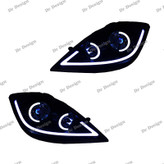 چراغ جلو اسپرت تیبا 1 و 2 طرح جگوار سفید داخل مشکی