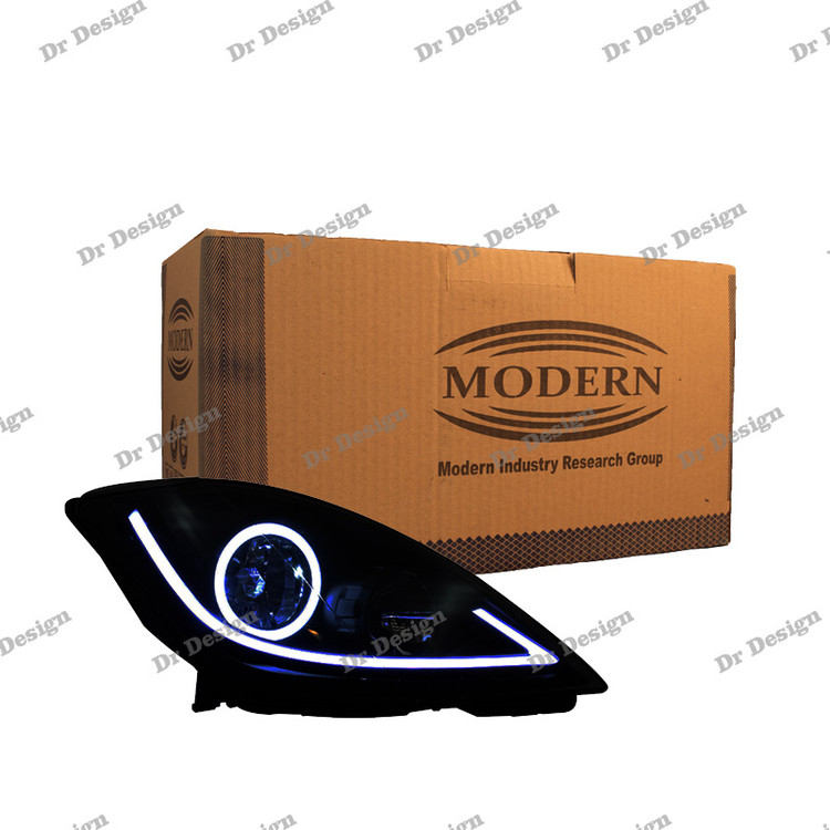 چراغ جلو اسپرت تیبا 1 و 2 مدرن طرح XF سفید داخل مشکی