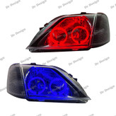 چراغ جلو اسپرت ال 90 طرح جفت حلقه سه بعدی مولتی کالر