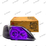 چراغ جلو اسپرت ال 90 جمع ساز طرح جفت حلقه سه بعدی بنفش