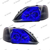 چراغ جلو اسپرت ال 90 طرح جفت حلقه سه بعدی آبی