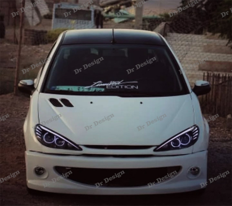 چراغ جلو اسپرت 206 طرح باکستر سفید