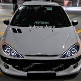 چراغ جلو اسپرت 206 طرح باکستر سفید