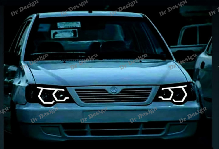 چراغ اسپرت پراید 132 و 111 طرح بی ام و سفید