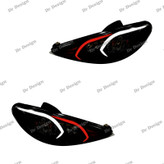 چراغ جلو اسپرت 206 طرح بنز سفید قرمز