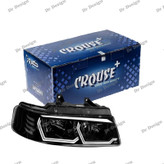 چراغ جلو اسپرت سمند کروز طرح هگزا ابرویی سفید داخل مشکی