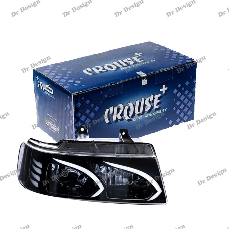 چراغ جلو اسپرت سمند کروز طرح بنز سفید داخل مشکی