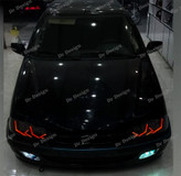 چراغ جلو اسپرت طرح لامبورگینی قرمز پژو پارس مشکی