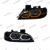 چراغ جلو اسپرت پارس طرح بی ام و دو حالته داخل مشکی