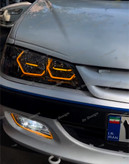 چراغ جلو اسپرت پارس طرح بی ام و دو حالته داخل مشکی