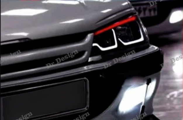 چراغ جلو اسپرت پارس طرح بی ام و سفید قرمز