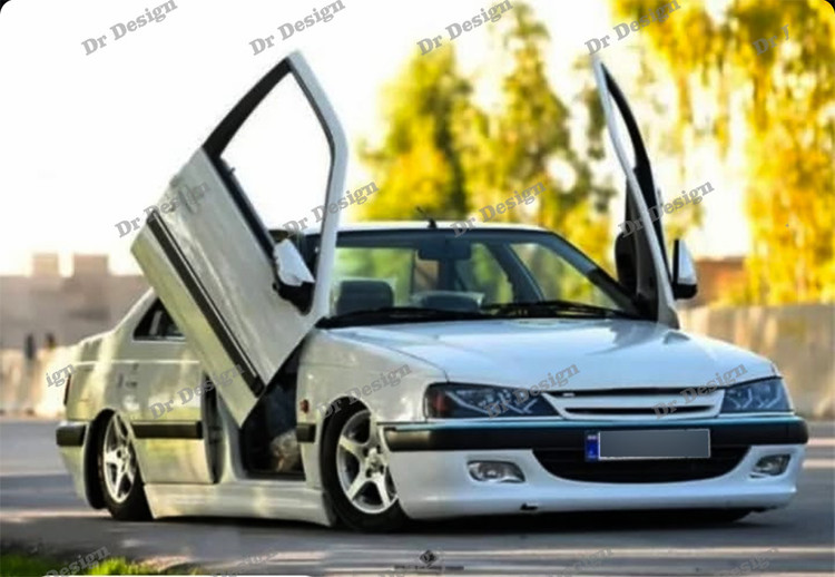 چراغ جلو اسپرت طرح لامبورگینی سفید پژو پارس سفید