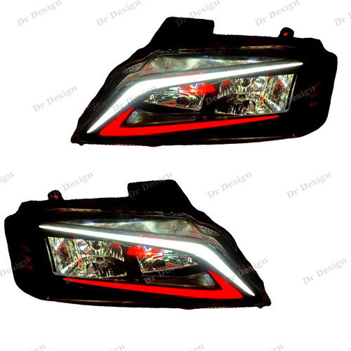 چراغ جلو اسپرت پارس طرح نایک سفید قرمز