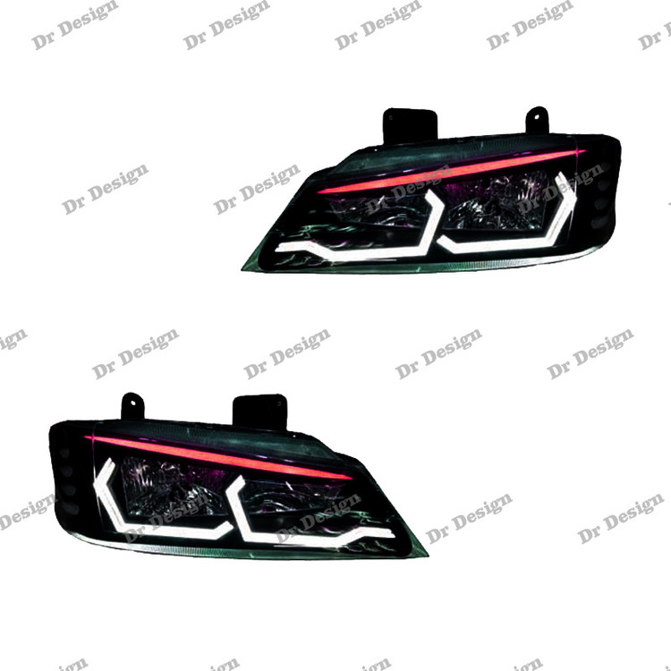 چراغ جلو اسپرت پارس طرح بی ام و سفید قرمز